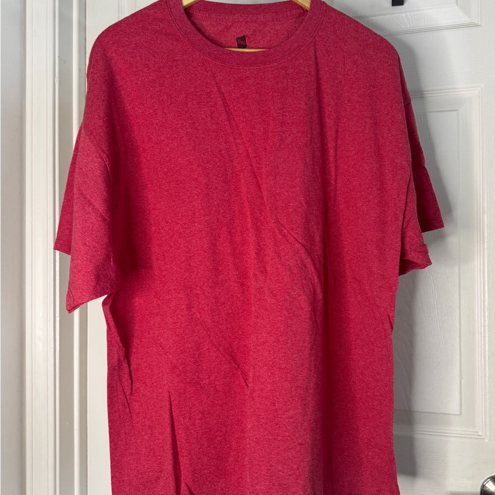 Bundle: 2 Red Cotton T-Shirts (Fruit of the Loom & Hanes Premium) XL